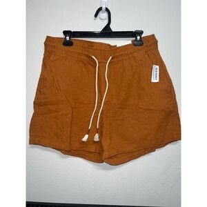 NWT Women's Size Large 100% Cotton Old Navy Burnt Orange High Waisted Short